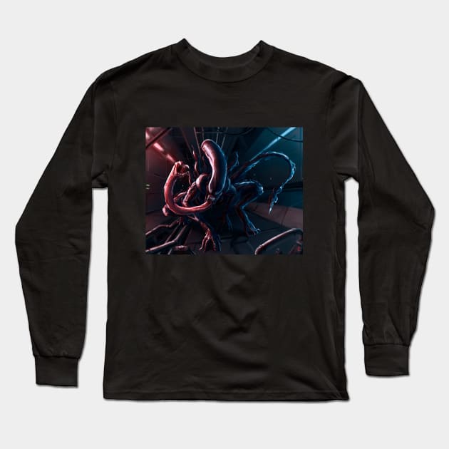 Venomized Alien Long Sleeve T-Shirt by rafafloresart